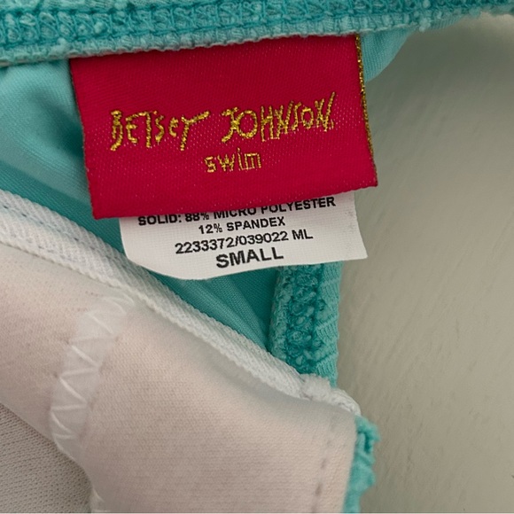 y2k Betsey Johnson Aqua and Lime Green Eyelet and Mesh Bikini 
Size: Small
EUC - Picture 10 of 16